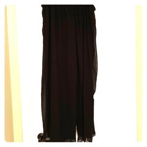 Plus Size Wide Legged Chiffon Style Evening Pants